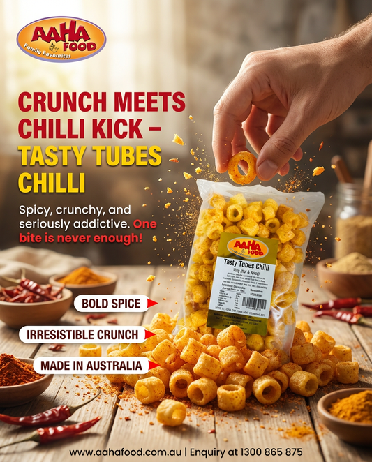 Aaha Tasty Tubes Chilli Hot & Spicy 150g