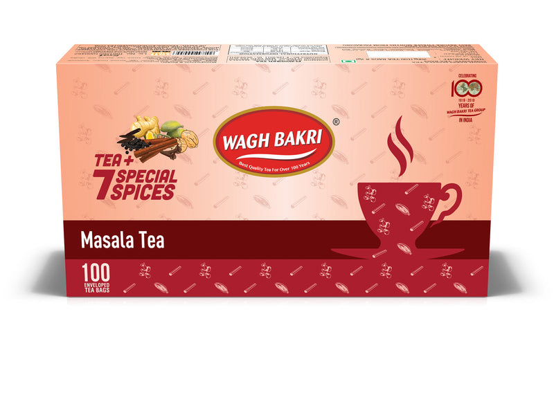 Wagh Bakri Masala Chai Tea Bags 100 bags